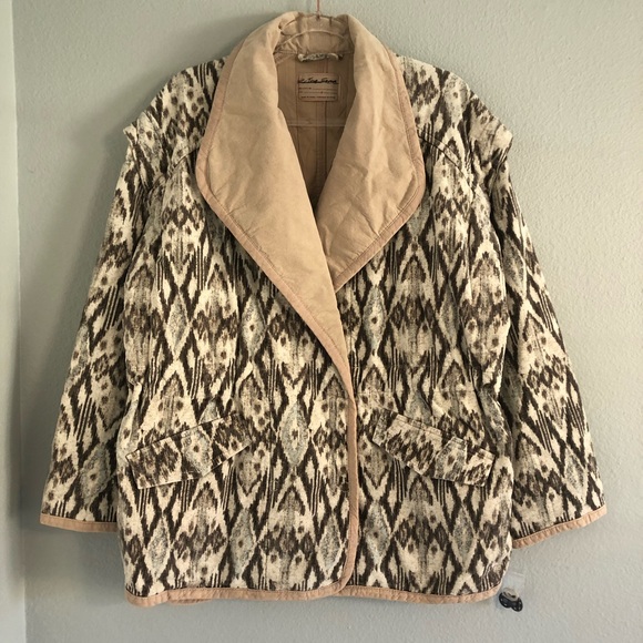 SOLD✨FREE PEOPLE Ada Quilted Ivory White Aztec Printed Jacket (Small) NWOT $298 - Picture 5 of 10